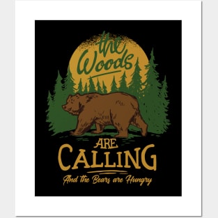 Funny Bear in the Woods Cautionary Tail Posters and Art